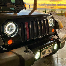 Load image into Gallery viewer, LED Headlights 'Dragons Eye' with DRL for Wrangler JK JKU TJ (pair) A+ 'OSRAM' LED