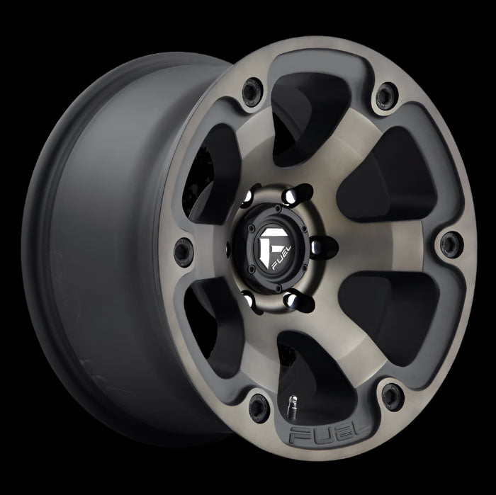 FUEL OFFROAD 'BEAST' 18" Rims 6/139.7 9J +19 D564 Matt Black Machine Tint (Set of 4 for Hilux / Ranger / LC)