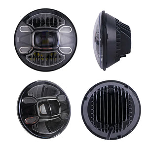 LED Headlights 'J60' Projector with DRL for Wrangler JK/JKU/TJ (and JL) (pair) A+ 'Philips' LED