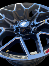 Load image into Gallery viewer, RHC 'TRANCE' Rims 17" - Gloss Black Milled  (set of 5 for Jeep 5x127 17/9 -12 offset)