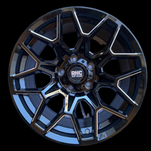 Load image into Gallery viewer, RHC 'TRANCE' Rims 17" - Gloss Black Milled  (set of 5 for Jeep 5x127 17/9 -12 offset)