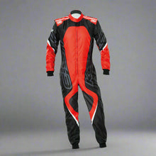 Load image into Gallery viewer, OMP KS-3X 'ART' Kart Suit BLACK / RED - ADULT (Sizes 42-62)