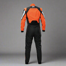 Load image into Gallery viewer, OMP KS-3X  Kart Suit BLACK / FLURO ORANGE - ADULT (Sizes 42-62)