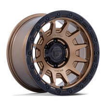 Load image into Gallery viewer, FUEL OFFROAD 'FORTRESS' FC884 18" rims 6/139.7 9J +20 Bronze with Black Lip (for HILUX / RANGER / LC set of 4)