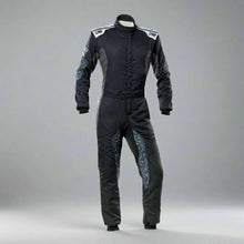 Load image into Gallery viewer, OMP TECNICA Hybrid Circuit Race Suit - Black/Silver (Sizes 44-64)