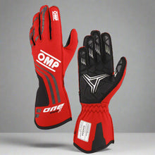 Load image into Gallery viewer, OMP 'ONE EVO-X' Circuit Racing Gloves - NAVY BLUE/CYAN