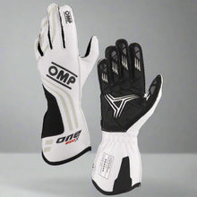 Load image into Gallery viewer, OMP 'ONE EVO-X' Circuit Racing Gloves - NAVY BLUE/CYAN