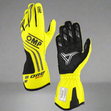 Load image into Gallery viewer, OMP 'ONE EVO-X' Circuit Racing Gloves - NAVY BLUE/CYAN