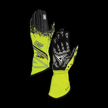 Load image into Gallery viewer, OMP KS-2 'ART' 2025 Kart Gloves - Yellow / Black (Kids to Adult Sizes 5XS-XL)