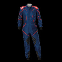 Load image into Gallery viewer, OMP KS-3X 'ART2' Kart Suit BLUE / RED - Youth to Adult (Sizes 42-62)