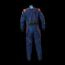 Load image into Gallery viewer, OMP KS-3X 'ART2' Kart Suit BLUE / RED - Youth to Adult (Sizes 42-62)
