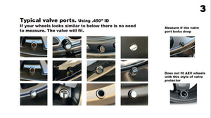 APEX RPV Rapid (Precision) Tyre Deflation Valves (Set of 5) for Jeep JK/JKU/JL/JLU/Gladiator