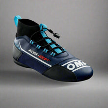 Load image into Gallery viewer, OMP KS-2F Kart Boots (Navy Blue / Cyan)