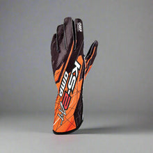 Load image into Gallery viewer, OMP KS-2 'ART' Kart Gloves - Black / Fluro Orange (ADULT Sizes XXS-XL)