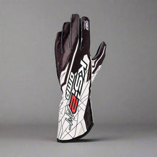 Load image into Gallery viewer, OMP KS-2 'ART' Kart Gloves - Black / White (KIDS Sizes 4-6)