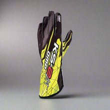 Load image into Gallery viewer, OMP KS-2 'ART' Kart Gloves - Black / Fluro Yellow (ADULT Sizes XXS-XL)