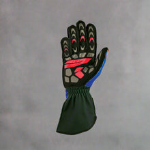 Load image into Gallery viewer, OMP KS-2R Kart Gloves - Blue / White / Cyan (ADULT Sizes XXS-XL)