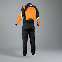 Load image into Gallery viewer, OMP KS-3 Kart Suit BLACK/FLURO ORANGE- YOUTH (Sizes 120-160)