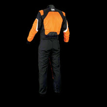 Load image into Gallery viewer, OMP KS-3 Kart Suit BLACK/FLURO ORANGE- YOUTH (Sizes 120-160)