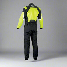 Load image into Gallery viewer, OMP KS-3 Kart Suit BLACK/FLURO YELLOW - YOUTH (Sizes 120-160)