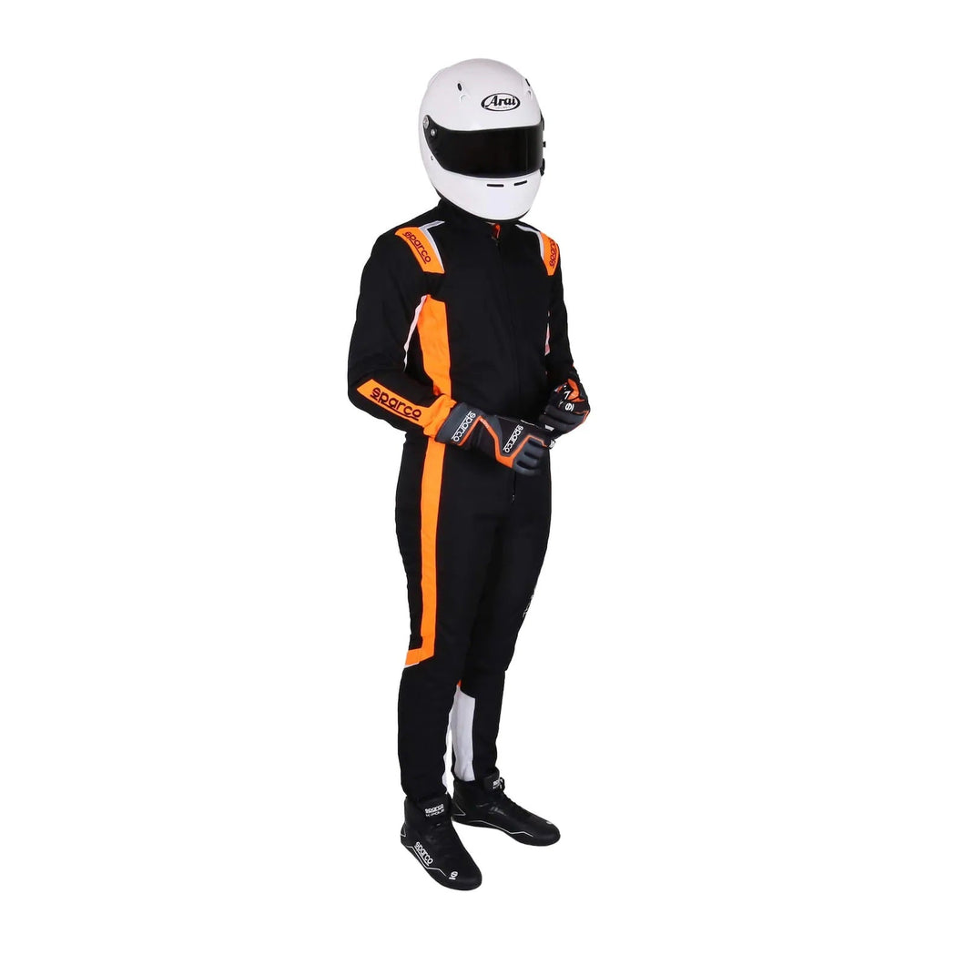 Sparco THUNDER Kart Suit (Orange/Black) - Size XS (44/46)