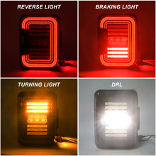 Load image into Gallery viewer, TAIL LIGHTS - CEE 'C' BLACKED LED replacement for Wrangler JK JKU (pair)