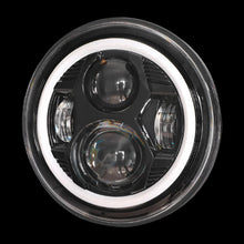Load image into Gallery viewer, Headlights Black Avenger LED DRL Halo for Wrangler JK JKU TJ (pair)