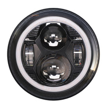 Load image into Gallery viewer, Headlights Black Avenger LED DRL Halo for Wrangler JK JKU TJ (pair)