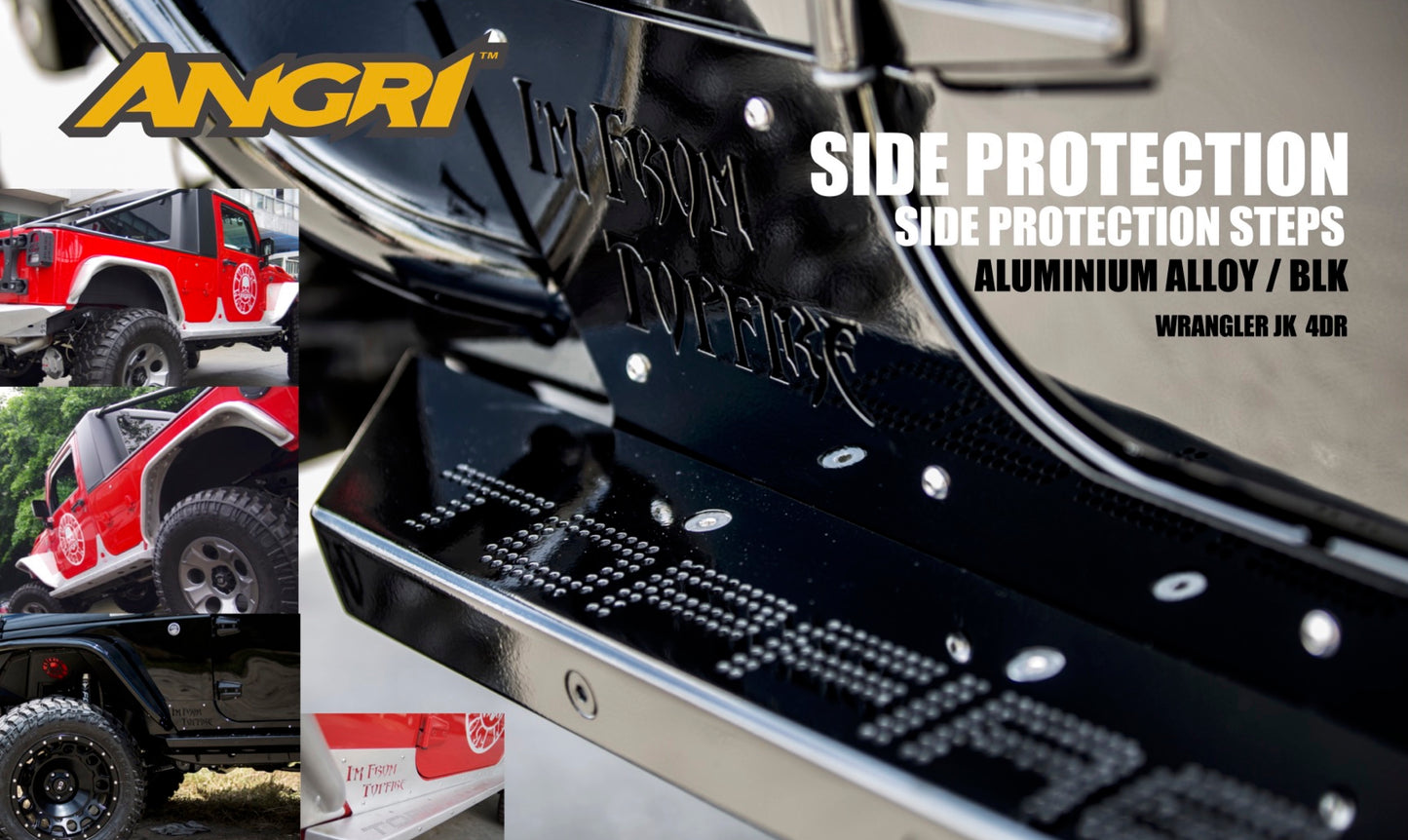 Topfire Side Protection and Steps for 4dr Wrangler JKU