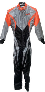MIR 49-S Level 2 FIA Kart Suit (Grey/Black/Fluro Orange) - Size 34 (YOUTH)