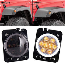 Load image into Gallery viewer, INDICATORS LED - Standard Fenders 'Flush Mount' with HALO DRL for Wrangler JK JKU (pair)