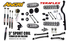 Load image into Gallery viewer, KIT ONLY: ANGRi Spec 3" Teraflex COIL System with Shocks, Arms, Track Bar, CV, Stabiliser for Wrangler JK JKU