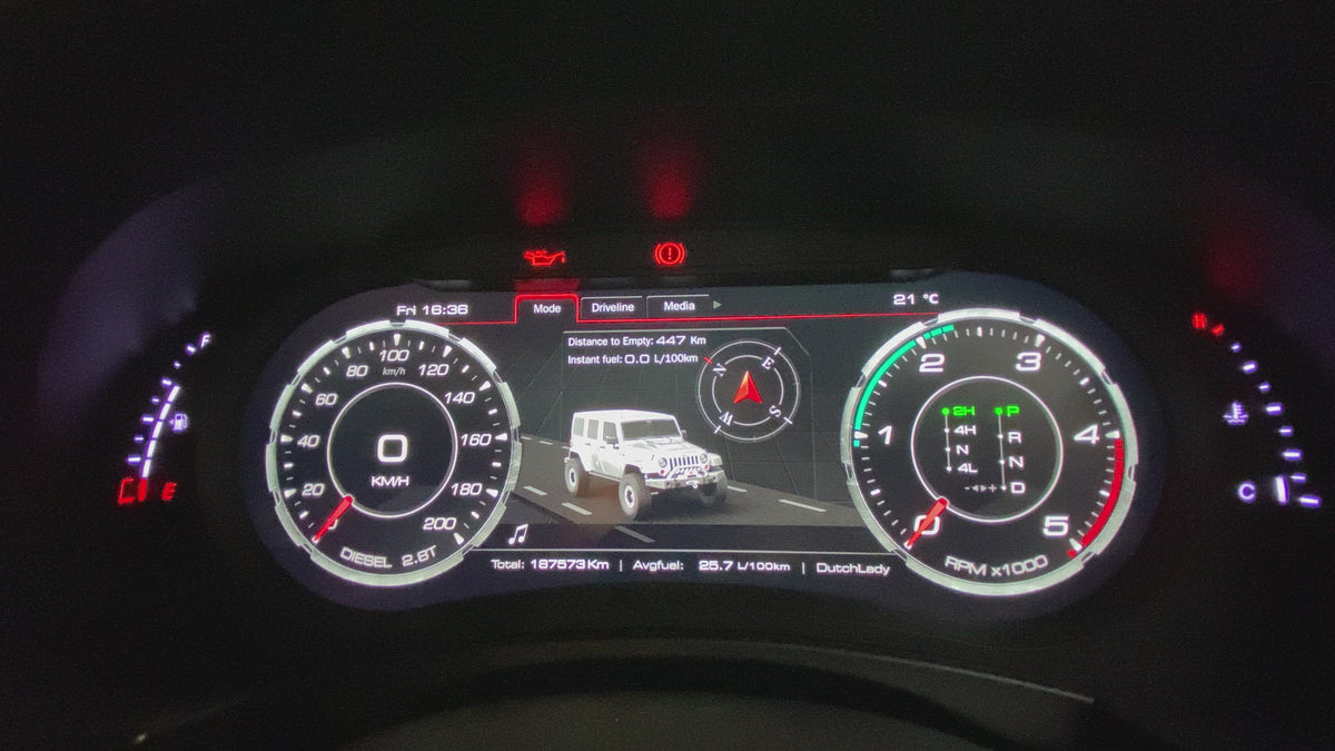 CAROBOTOR J Pro Digital Dashboard for Jeep Wrangler JK/JKU (2007202