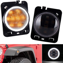 Load image into Gallery viewer, INDICATORS LED - Standard Fenders 'Flush Mount' with HALO DRL for Wrangler JK JKU (pair)
