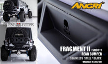 Load image into Gallery viewer, Topfire Fragment II Stainless Steel Rear Bumper (Shorty) for Wrangler JK JKU
