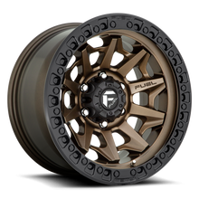 Load image into Gallery viewer, FUEL OFFROAD 'Covert' D696 - Bronze 17" Rims with Black Lip (set of 5 Jeep 9J 5x127) -12
