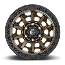 Load image into Gallery viewer, FUEL OFFROAD 'Covert' D696 - Bronze 17" Rims with Black Lip (set of 5 Jeep 9J 5x127) -12
