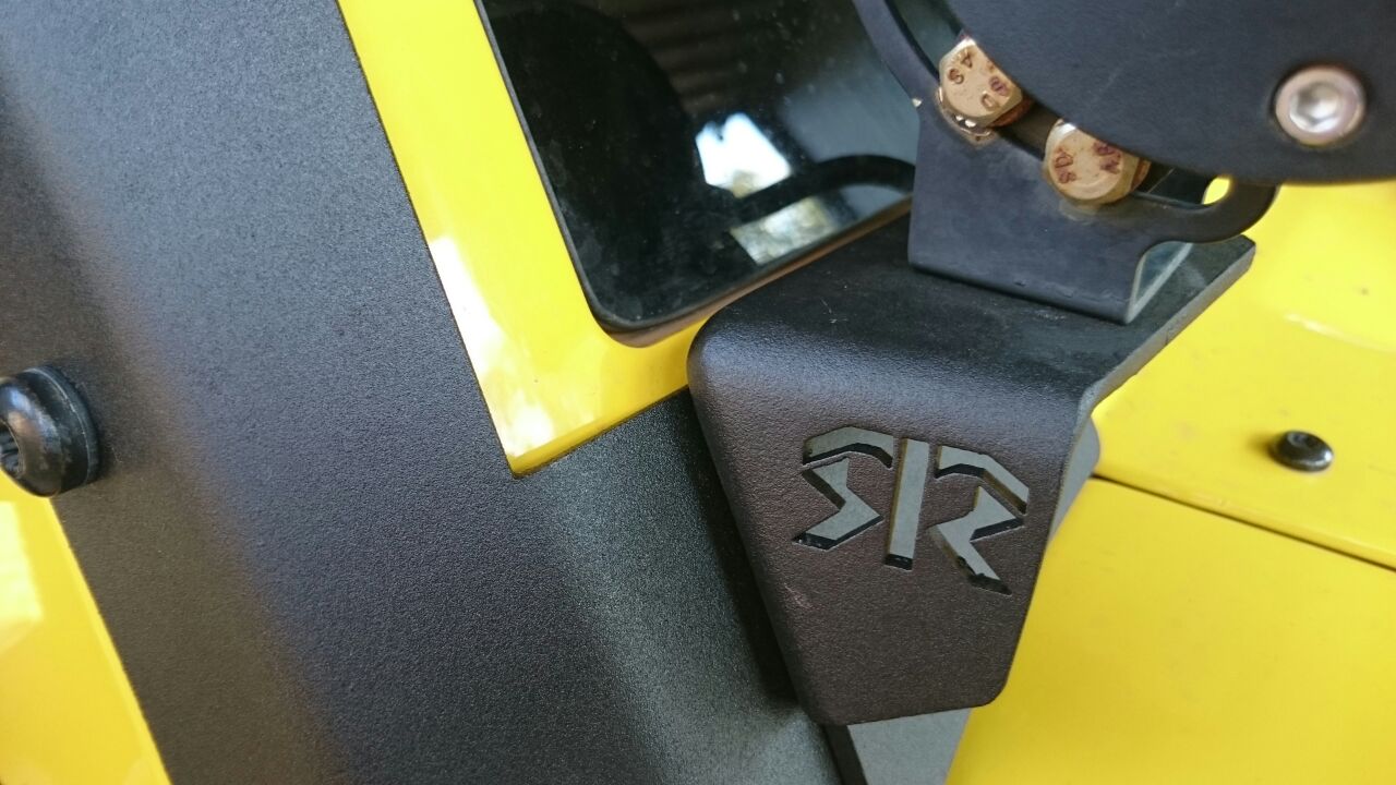 RockRage Windshield Spotlight Brackets for Wrangler JK JKU (Pair)