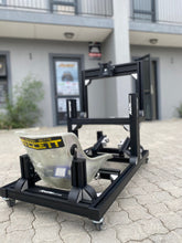 Load image into Gallery viewer, KARTPRO &#39;Black Series&#39; KARTING SIM RIG (SNR Kart) with Integrated Screen Mount System
