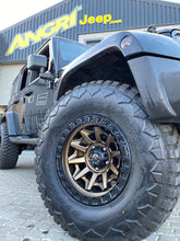 Load image into Gallery viewer, FUEL OFFROAD 'Covert' D696 - Bronze 17" Rims with Black Lip (set of 5 Jeep 9J 5x127) -12