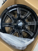 Load image into Gallery viewer, Moto-Metal MO970 Gloss Black with milled spokes - 17" (set of 5 Jeep 5x127 and 5x139.7 -12)