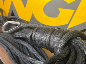 Synthetic ANGRi Winch Rope (BLACK) - HMPE 10T