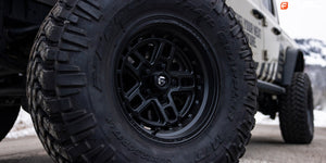 FUEL OFFROAD 'NITRO' 17" D667 - Satin Black 17" Rims 9J (set of 5 Jeep 5/127 -12) JK / JL
