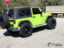 Load image into Gallery viewer, FUEL OFFROAD 'Krank' 17" D517 - Matte Black Milled 17" 9J Rims -12 (set of 5 Jeep 5x127 and 5x114)