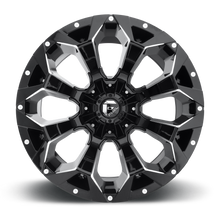 Load image into Gallery viewer, FUEL OFFROAD 'Assault' 17" D576 - Gloss Black Milled 17" 9J Rims -12 (set of 5 Jeep 5x127 and 5x114)