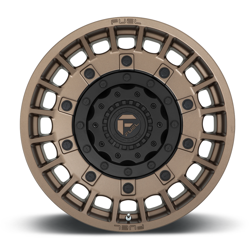 FUEL OFFROAD 'MILITIA' 17" D725 - Bronze with Inner Black Ring (set of 5 Jeep 5x127 / 5x114) -12