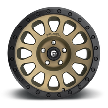 Load image into Gallery viewer, FUEL OFFROAD 'VECTOR' 17" D600- Matte Bronze - Black Ring 17/9 Rims (set of 5 Jeep 5x127 - 12) JK, JL, Gladiator