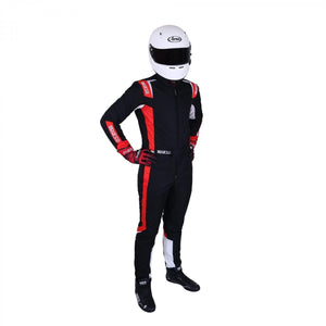 Sparco THUNDER Kart Suit (Black/Red) - Size 150 (YOUTH)