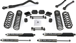 FULLY FITTED JL SUPERKIT: Teraflex 2.5" JL 2DR / JLU 4DR (2019+) Lift with FALCON SP2 2.1, Monster Track Bar, Sport Arms & Brake Retainers with RHD Track Bar Bracket