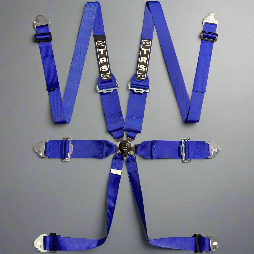 TRS 6 Point 'Magnum' Race Harness / Belts (FIA Homologated) - Blue